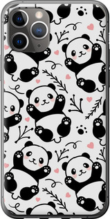 Чохол на iPhone 11 Pro Max Панди 4318u-1723 (Білий)
