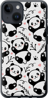 Чохол на iPhone 14 Панди 4318u-2648 (Білий)
