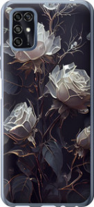 Чехол на ZTE Blade V2020 Smart Розы 2 5550u-2458 (Черный)