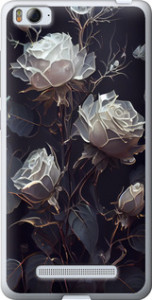 Чехол на Xiaomi Mi4i Розы 2 5550t-177 (Черный) для Xiaomi Mi 4c
