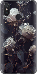 Чехол на Xiaomi Mi Max 3 Розы 2 5550t-1534 (Черный)
