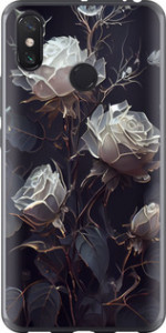 Чехол на Xiaomi Mi Max 3 Розы 2 5550t-1534 (Черный)