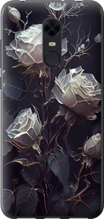 Чохол на Xiaomi Redmi 5 Plus Рози 2 5550u-1347 (Чорний)
