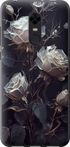 Чохол на Xiaomi Redmi 5 Plus Рози 2 5550u-1347 (Чорний)