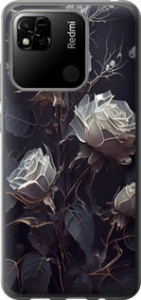 Чехол на Xiaomi Redmi 10A Розы 2 5550u-2578 (Черный)