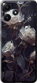 Чехол на Xiaomi Redmi 12 5G Розы 2 5550u-3194 (Черный)