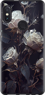 Чохол на Xiaomi Redmi Note 5 Рози 2 5550u-1516 (Black)