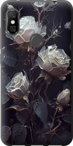 Чехол на Xiaomi Redmi Note 6 Pro Розы 2 5550t-1551 (Черный)