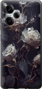 Чехол на Xiaomi Redmi Note 12 Pro 5G Рози 2 5550u-2932 (Чорний)