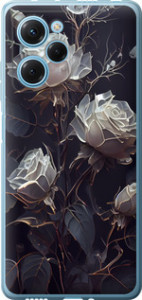 Чохол на Xiaomi Redmi Note 12 Pro Speed Рози 2 5550u-3334 (Чорний)