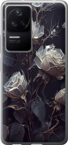 Чехол на Xiaomi Redmi K40S Розы 2 5550u-2582 (Черный)