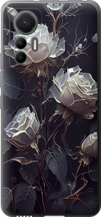 Чехол на Xiaomi 12 Lite Розы 2 5550u-2579 (Черный)