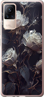 Чехол на Xiaomi Civi Розы 2 5550u-2491 (Черный)