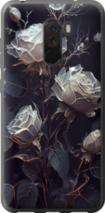 Чехол на Xiaomi Pocophone F1 Розы 2 5550u-1556 (Чорний)