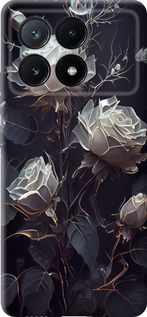 Чехол на Xiaomi Poco X6 PRO Розы 2 5550u-3497 (Чорний)