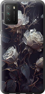 Чехол на Xiaomi Poco M3 Розы 2 5550u-2200 (Черный)