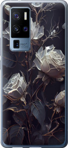 Чехол на Vivo X50 Pro Plus Розы 2 5550u-2056 (Черный)