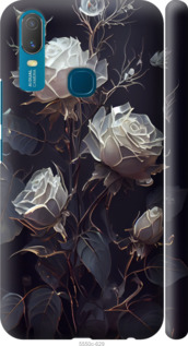 Чехол на Vivo Y11 Розы 2 5550m-629 (Черный)