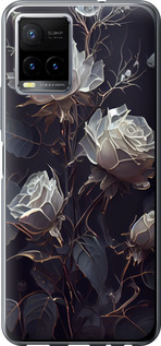 Чехол на Vivo Y33s Розы 2 5550u-2643 (Черный)