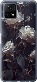 Чохол на Vivo Y52S Розы 2 5550u-2242 (Чорний)