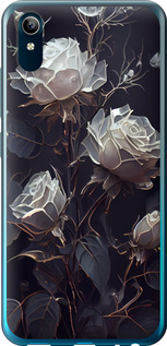 Чехол на Vivo Y91C Розы 2 5550u-1762 (Черный)