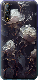Чехол на Vivo V17 Neo Розы 2 5550t-1764 (Черный)