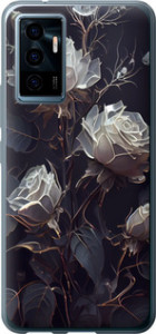 Чехол на Vivo V23e Розы 2 5550u-2641 (Черный)