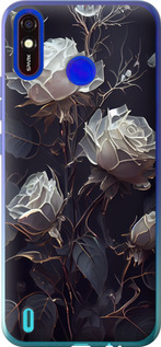 Чохол на Tecno Spark 4 Lite Розы 2 5550u-2425 (Black)