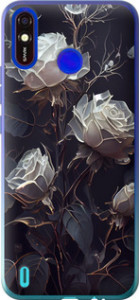 Чохол на Tecno Spark 4 Lite Розы 2 5550u-2425 (Black)