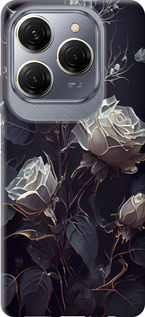 Чехол на Tecno Spark 20 Pro Рози 2 5550u-3620 (Чорний)