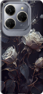 Чехол на Tecno Spark 20 Pro Рози 2 5550u-3620 (Чорний)