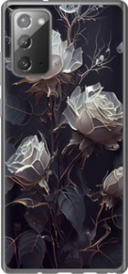 Чохол для Samsung Galaxy Note 20 Рози 2 5550u-2036 (Чорний)