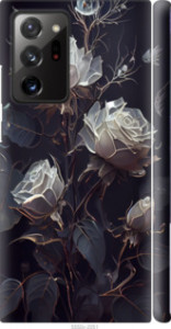 Чехол на Samsung Galaxy Note 20 Ultra Розы 2 5550m-2051 (Черный)