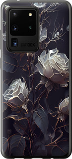 Чехол на Samsung Galaxy S20 Ultra Розы 2 5550t-1831 (Черный)