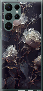 Чехол на Samsung Galaxy S22 Ultra Розы 2 5550u-2500 (Черный)