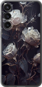 Чохол на Samsung Galaxy S23 FE Рози 2 5550u-3136 (Чорний)