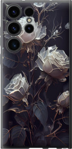 Чехол на Samsung Galaxy S23 Ultra Розы 2 5550u-2906 (Черный)