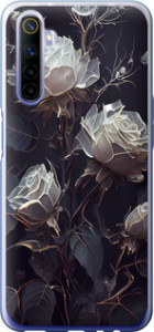 Чехол на Realme 6 Розы 2 5550t-1913 (Черный)
