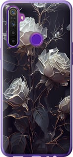Чехол на Realme 6i Розы 2 5550t-2059 (Черный)