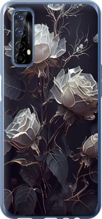 Чехол на Realme 7 Розы 2 5550u-2081 (Черный)