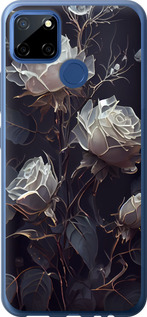 Чохол на Realme 7i Рози 2 5550t-2486 (Чорний)