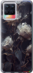 Чехол на Realme 8 Розы 2 5550u-2303 (Черный)