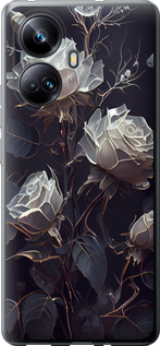 Чохол на Realme 10 Pro Plus Розы 2 5550u-2944 (Black)