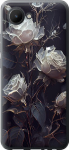 Чехол на Realme C30 Розы 2 5550u-2700 (Black)