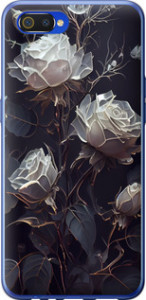 Чехол на Realme C2 Рози 2 5550t-1852 (Чорний)