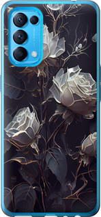 Чехол на Oppo Find X3 Lite Розы 2 5550u-2299 (Черный)