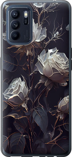 Чехол на Oppo Reno6 Z Розы 2 5550u-2477 (Черный)