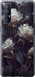 Чохол на Oppo Reno 3 Pro Рози 2 5550u-1878 (Чорний)