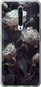 Чехол на Oppo Reno 2Z Розы 2 5550u-1867 (Черный)