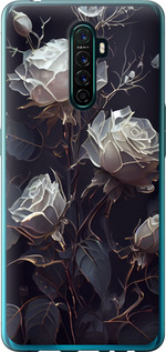 Чохол на Oppo Reno Ace Рози 2 5550t-1964 (Чорний)
